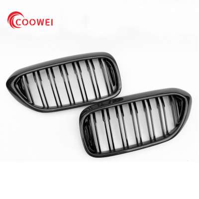 Real carbon fiber front grille double line Front kidney Grille m black  for BMW G30 G38 G31 2017+